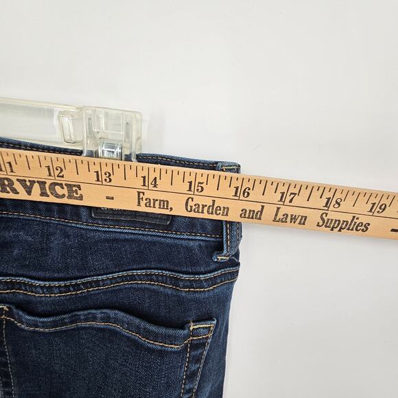 American Eagle Artist Jeans 8 Super Stretch Dark Wash Whisker Casual Preppy - Picture 7 of 11